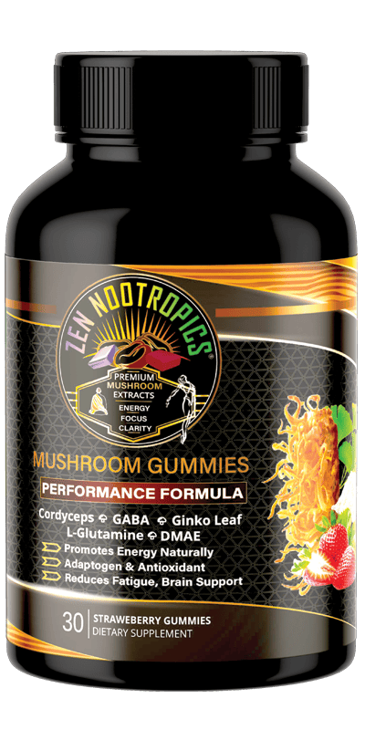Zen Nootropics cordyceps mushroom gummies for energy Main image