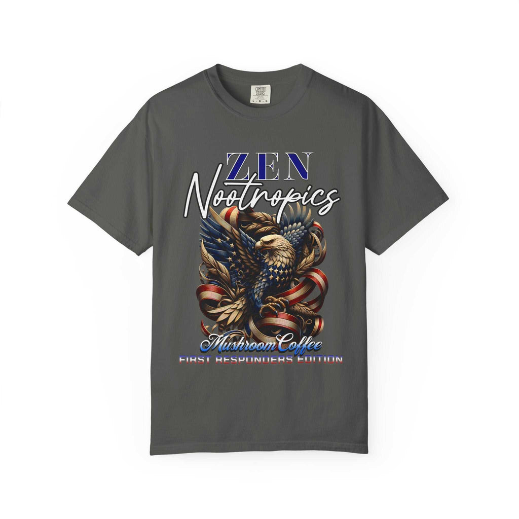 Vintage garment-dyed Eagle Graphic T-Shirt with bold eagle and flag design on front