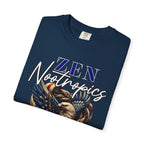Zen Nootropics First Responders Edition Eagle Graphic T-Shirt with vintage tattoo-style eagle and flag design on garment-dyed fabric