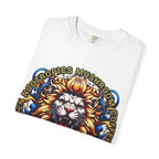 Unleash Lion's Mane heavyweight garment-dyed T-shirt with whimsical frog design and relaxed fit