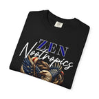 Eagle graphic t-shirt with vintage tattoo design and garment-dyed fabric