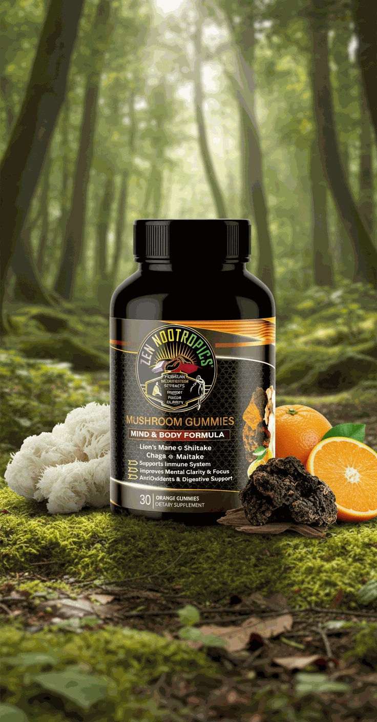 Functional Mushroom Gummies For Focus and Clarity Secondary image