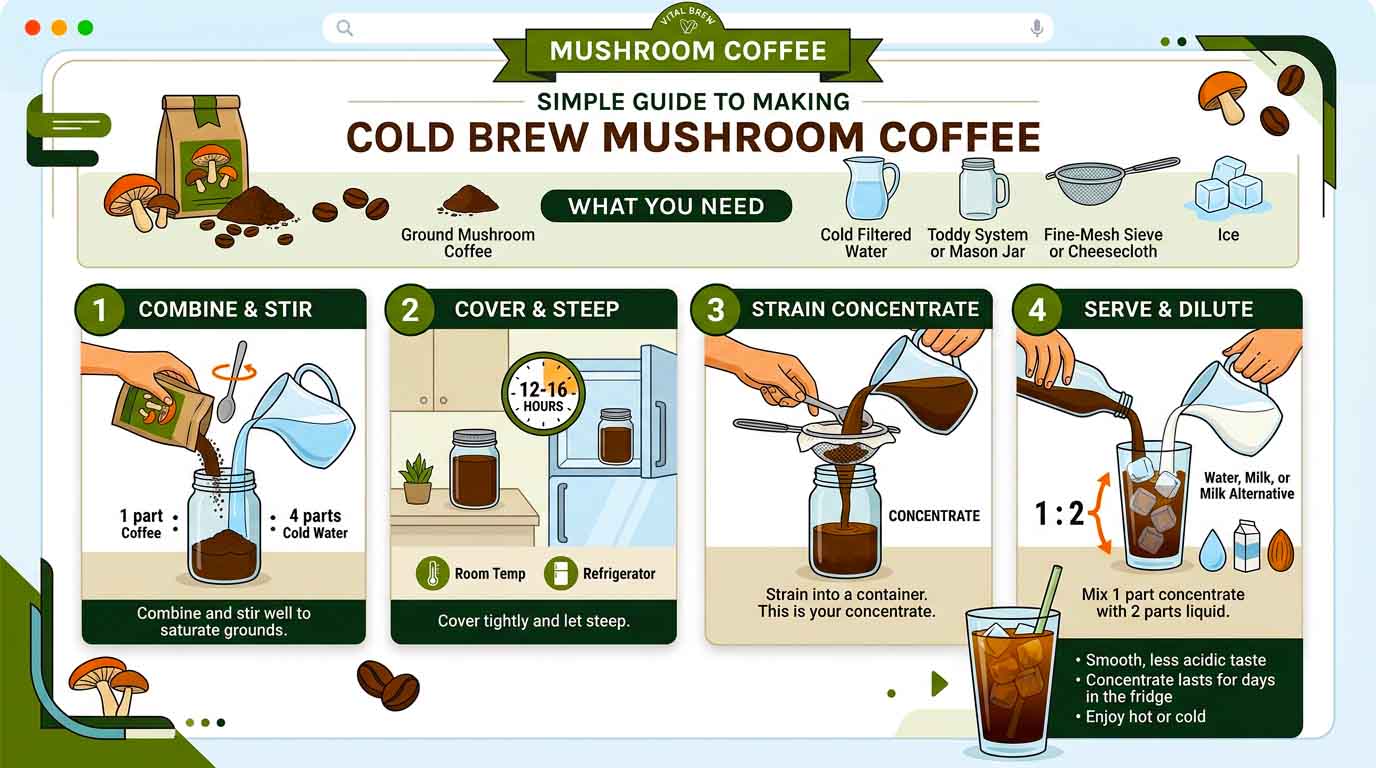 cold brew mushroom coffee