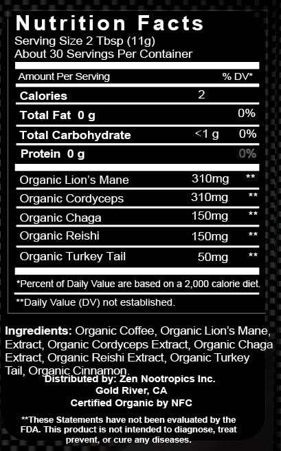 Mushroom Coffee Ingredients